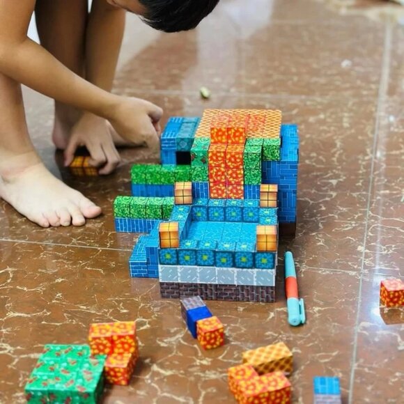 100 Magnetic Cube Models Educational Building Blocks Magnetic Building Blocks Pu - Picture 4 of 5